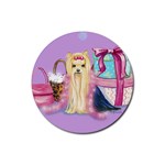 Yorkie Dress Up Rubber Round Coaster (4 pack)