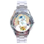 Tea Party Umbrella Arts Now Copy Square Stainless Steel Analogue Men’s Watch