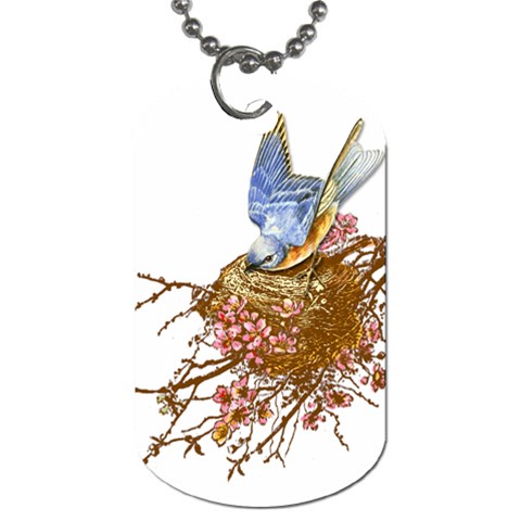 Bluebird and Nest Dog Tag (Two Sides) from ArtsNow.com Front