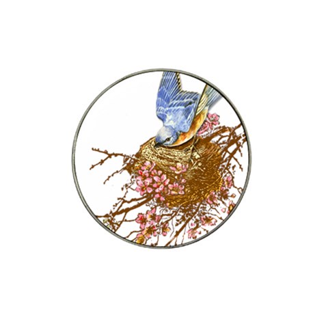 Bluebird and Nest Hat Clip Ball Marker (10 pack) from ArtsNow.com Front