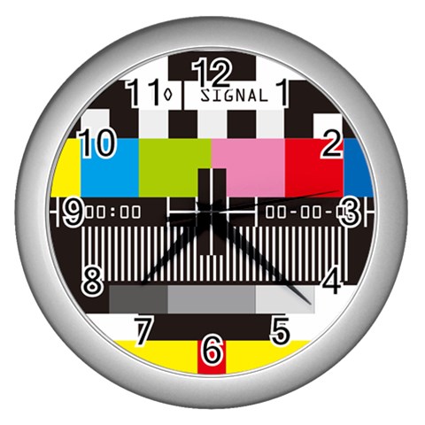Tv Wall Clock (Silver) from ArtsNow.com Front