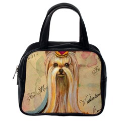 Yorkie Valentine Princess For Magnet Classic Handbag (Two Sides) from ArtsNow.com Back
