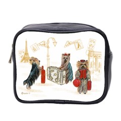 Travelling Yorkies in Paris Mini Toiletries Bag (Two Sides) from ArtsNow.com Front
