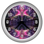 FractalCavern 03 Wall Clock (Silver)