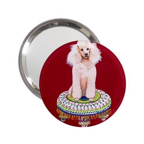 Poodle On Tuffet For Sticker Etc 2.25  Handbag Mirror from ArtsNow.com Front