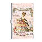 Marie A Colorful Dress Pink Roses Artsnow Business Card Holder