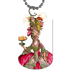 Marie Antoinette Peacock Cupcake Dog Tag (Two Sides) from ArtsNow.com Front