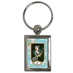 Marie Antoinette Pink Roses And Blue 6 By 8 Copy Key Chain (Rectangle)