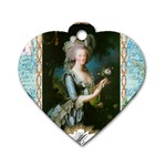 Marie Antoinette Pink Roses And Blue 6 By 8 Copy Dog Tag Heart (One Side)