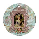 Marie Lavender Frame In Prog Square Pnk Frame Ornament (Round)