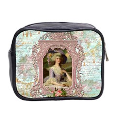 Marie Lavender Frame In Prog Square Pnk Frame Mini Toiletries Bag (Two Sides) from ArtsNow.com Back