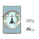 Eiffel Tower Pink Roses Circle For Zazzle Fini Flip Top Lighter