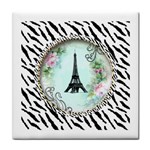 Eiffel Tower Pink Roses Circle For Zazzle Fini Zebra Bkgrnd Face Towel
