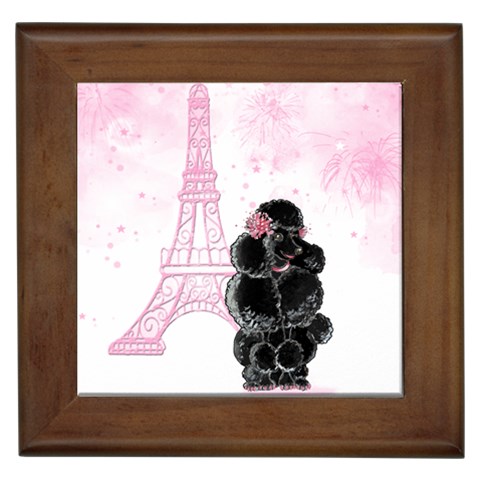 Blk Poo Eiffel For Print 5 By 7 Framed Tile from ArtsNow.com Front