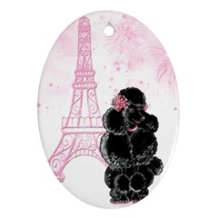 Blk Poo Eiffel For Print 5 By 7 Oval Ornament (Two Sides) from ArtsNow.com Back