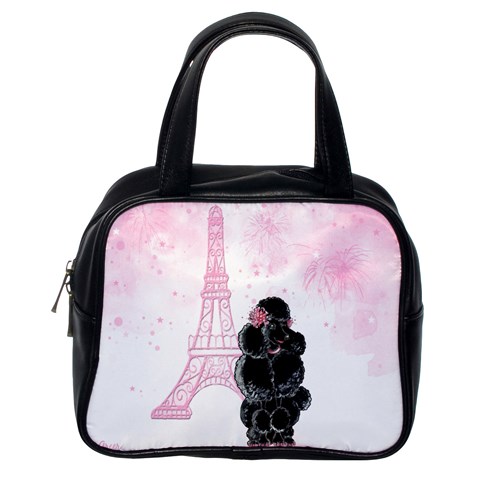 Blk Poo Eiffel For Print 5 By 7 Classic Handbag (One Side) from ArtsNow.com Front