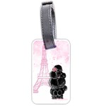 Blk Poo Eiffel For Print 5 By 7 Luggage Tag (two sides)