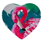 Flamingo Print Ornament (Heart)