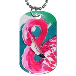 Flamingo Print Dog Tag (One Side)