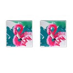 Flamingo Print Cufflinks (Square)