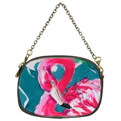 Flamingo Print Chain Purse (Two Sides) from ArtsNow.com Back
