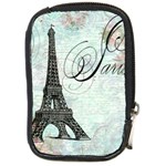 Eiffel Tower Pink Roses Pillow Square Copy Cc Compact Camera Leather Case