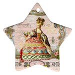 Marie A Colorful Dress Pink Roses Artsnow Ornament (Star)