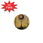 Steampunk Hot Air Balloon Pillow Gold 2 For Artsnow 1  Mini Magnet (10 pack) 