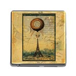 Steampunk Hot Air Balloon Pillow Gold 2 For Artsnow Memory Card Reader with Storage (Square)