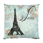 Eiffel Tower Pink Roses Pillow Square Copy Cc Cushion Case (Two Sides)