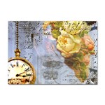 Steampunk Yellow Roses Lge Fini Square For Pillow Sticker A4 (100 pack)