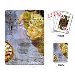Steampunk Yellow Roses Lge Fini Square For Pillow Playing Cards Single Design