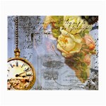 Steampunk Yellow Roses Lge Fini Square For Pillow Glasses Cloth (Small, Two Sides)