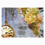 Steampunk Yellow Roses Lge Fini Square For Pillow Glasses Cloth (Large, Two Sides)