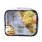 Steampunk Yellow Roses Lge Fini Square For Pillow Mini Toiletries Bag (One Side)