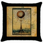 Steampunk Hot Air Balloon Pillow Gold 2 For Artsnow Throw Pillow Case (Black)