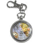 Steampunk Yellow Roses Lge Fini Square For Pillow Key Chain Watch