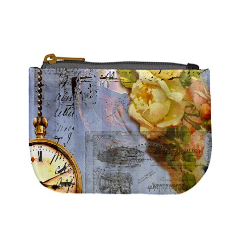Steampunk Yellow Roses Lge Fini Square For Pillow Mini Coin Purse from ArtsNow.com Front