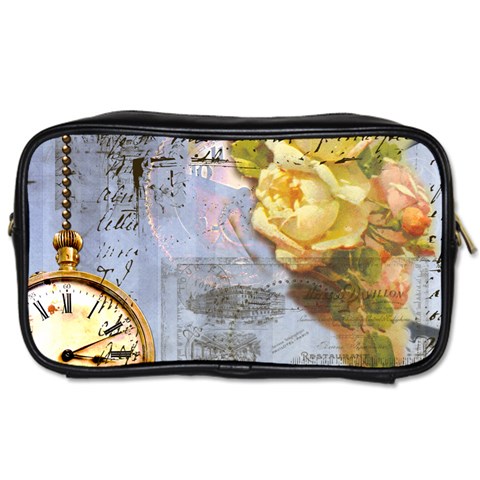 Steampunk Yellow Roses Lge Fini Square For Pillow Toiletries Bag (One Side) from ArtsNow.com Front
