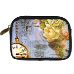 Steampunk Yellow Roses Lge Fini Square For Pillow Digital Camera Leather Case
