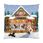 Poodle Christmas Treat Shop Gingerbread House Cushion Case (One Side)