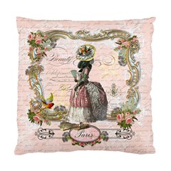 black poodle marie antoinette w roses fini zazz Cushion Case (Two Sides) from ArtsNow.com Front