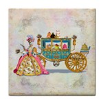 Marie And Carriage W Cakes  Squared Copy Tile Coaster