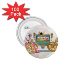 Marie And Carriage W Cakes  Squared Copy 1.75  Button (100 pack) 