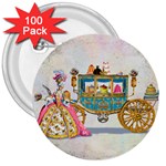 Marie And Carriage W Cakes  Squared Copy 3  Button (100 pack)