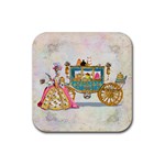 Marie And Carriage W Cakes  Squared Copy Rubber Coaster (Square)