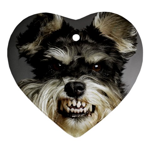 Animals Dogs Funny Dog 013643  Ornament (Heart) from ArtsNow.com Front