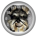 Animals Dogs Funny Dog 013643  Wall Clock (Silver)