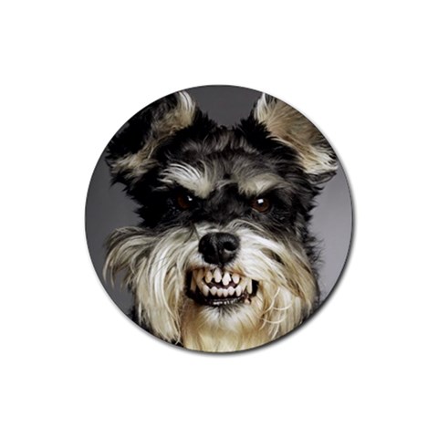 Animals Dogs Funny Dog 013643  Rubber Coaster (Round) from ArtsNow.com Front