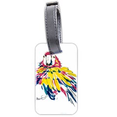 flamingo print Luggage Tag (two sides) from ArtsNow.com Front